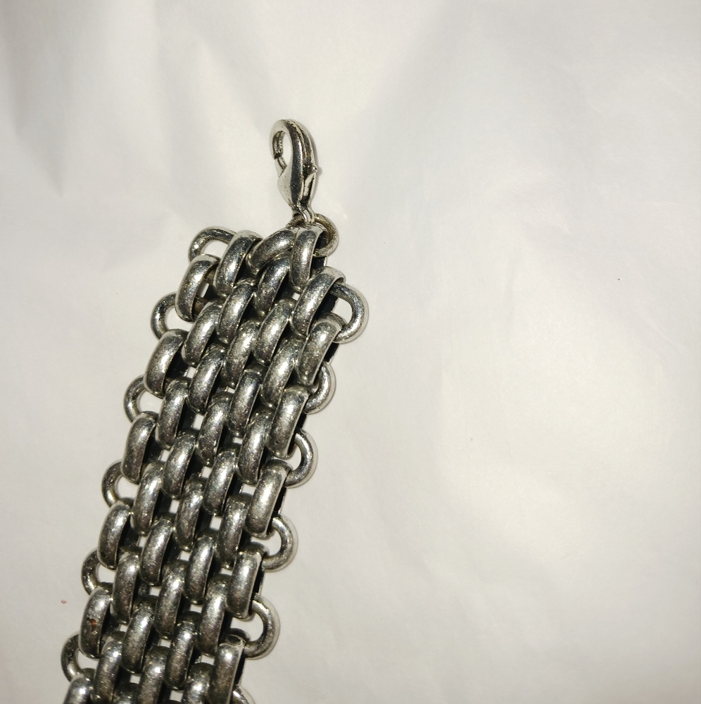 LuckyBrand silver tone bracelet 7" - Picture 3 of 7